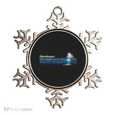 Charleston Sc Vintage 80s Palm Trees Sunset Ornament