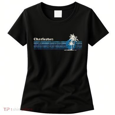 Charleston Sc Vintage 80s Palm Trees Sunset Women's T-Shirt