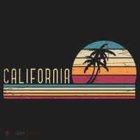 Cali Summer Vacation CA Palm Trees USA Retro California Women's Sweatshirt thumb 2