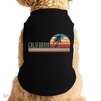 Cali Summer Vacation CA Palm Trees USA Retro California Doggie Tank thumb 0