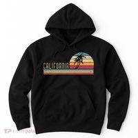 Cali Summer Vacation CA Palm Trees USA Retro California Hoodie thumb 0