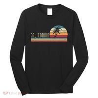 Cali Summer Vacation CA Palm Trees USA Retro California Long Sleeve Shirt thumb 0