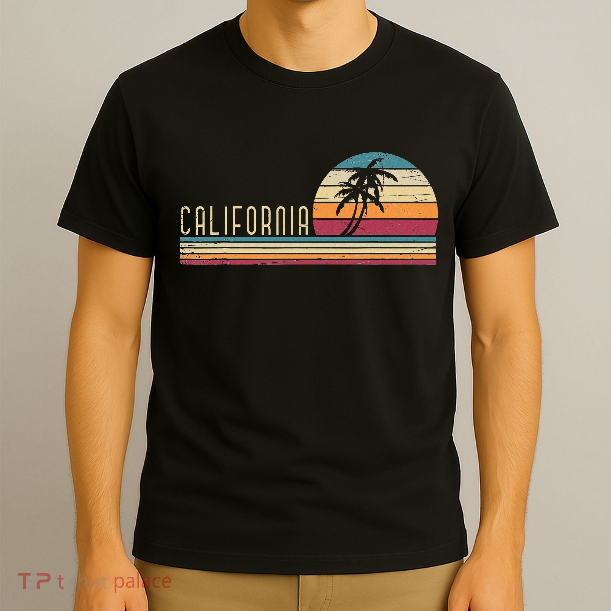 Cali Summer Vacation CA Palm Trees USA Retro California T-Shirt