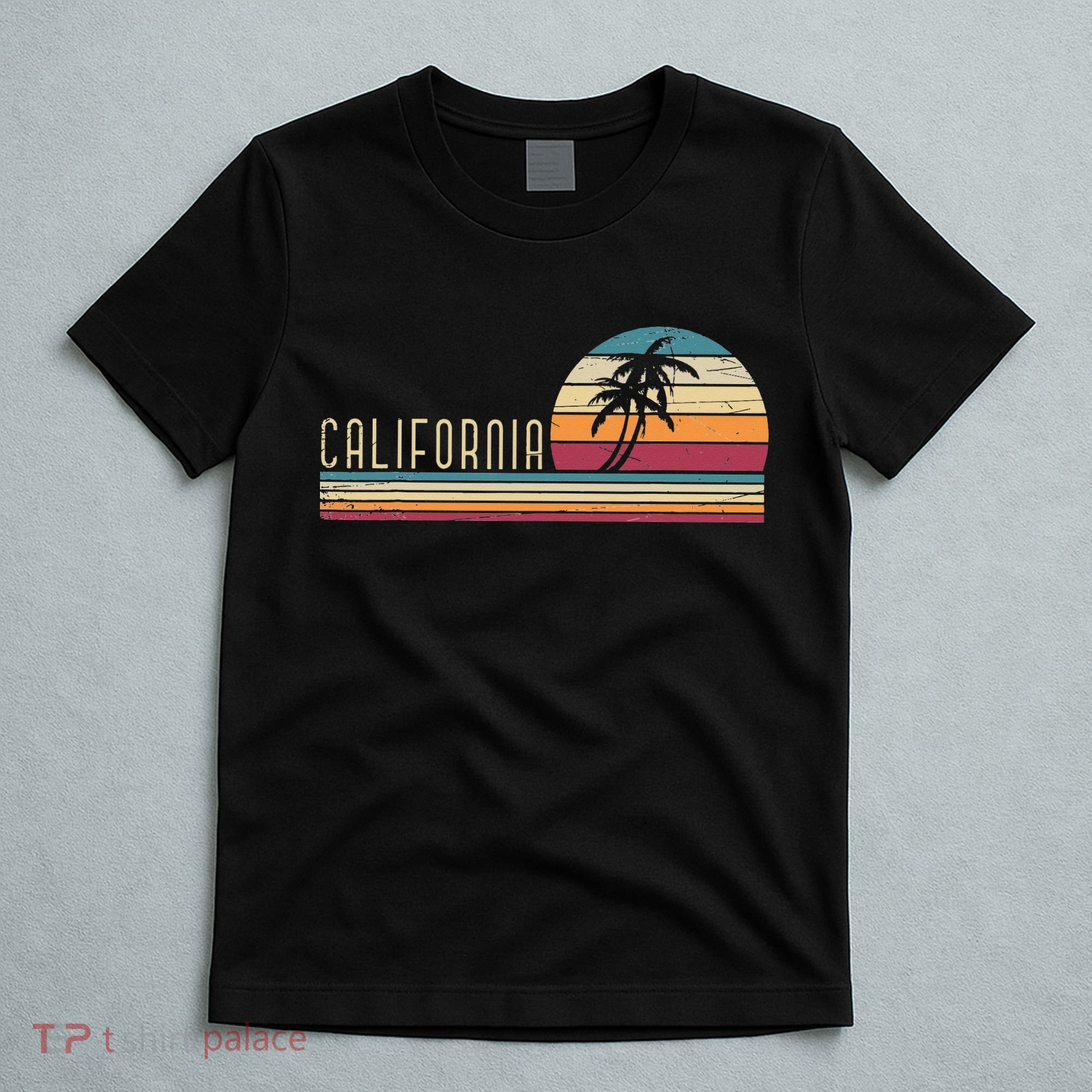 Cali Summer Vacation CA Palm Trees USA Retro California T-Shirt