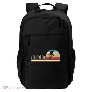 Cali Summer Vacation CA Palm Trees USA Retro California Backpack