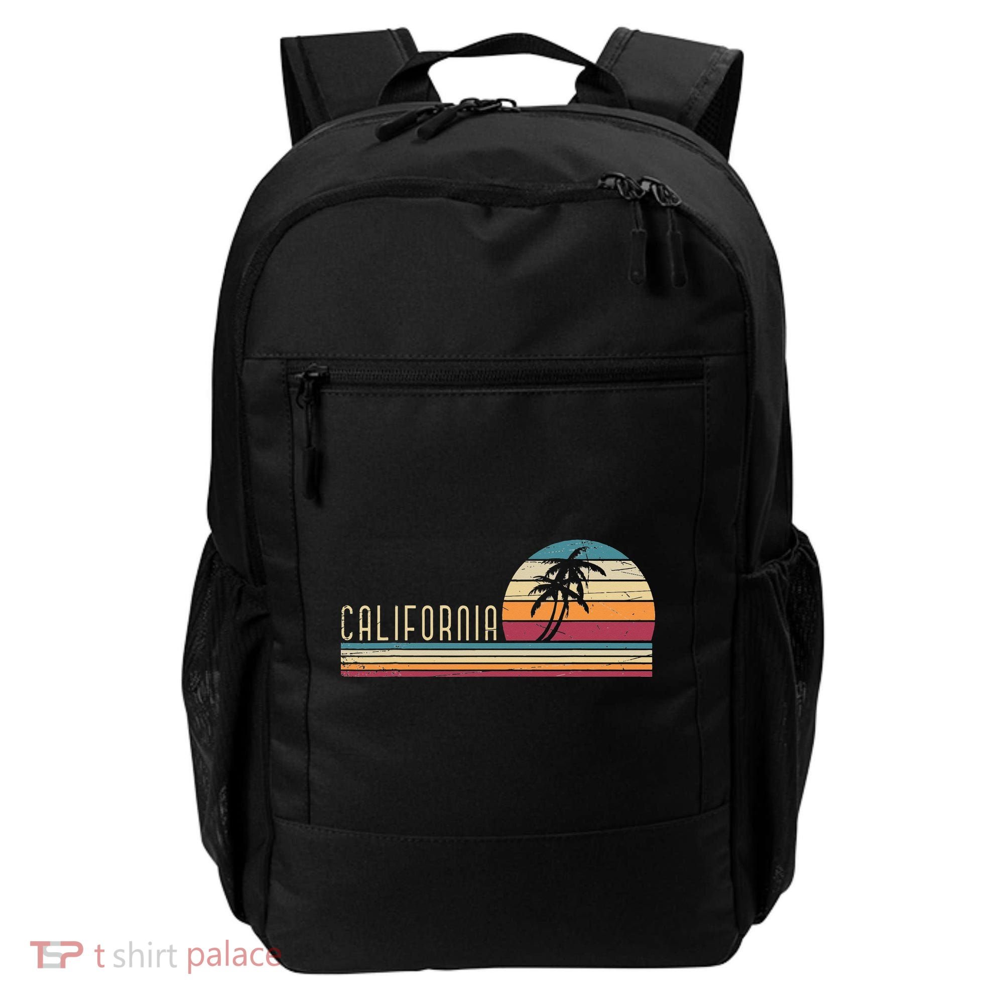 Cali Summer Vacation CA Palm Trees USA Retro California Backpack