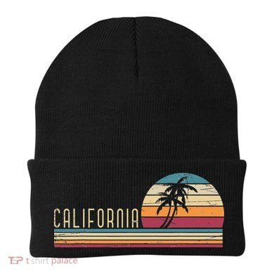 Cali Summer Vacation CA Palm Trees USA Retro California Beanie