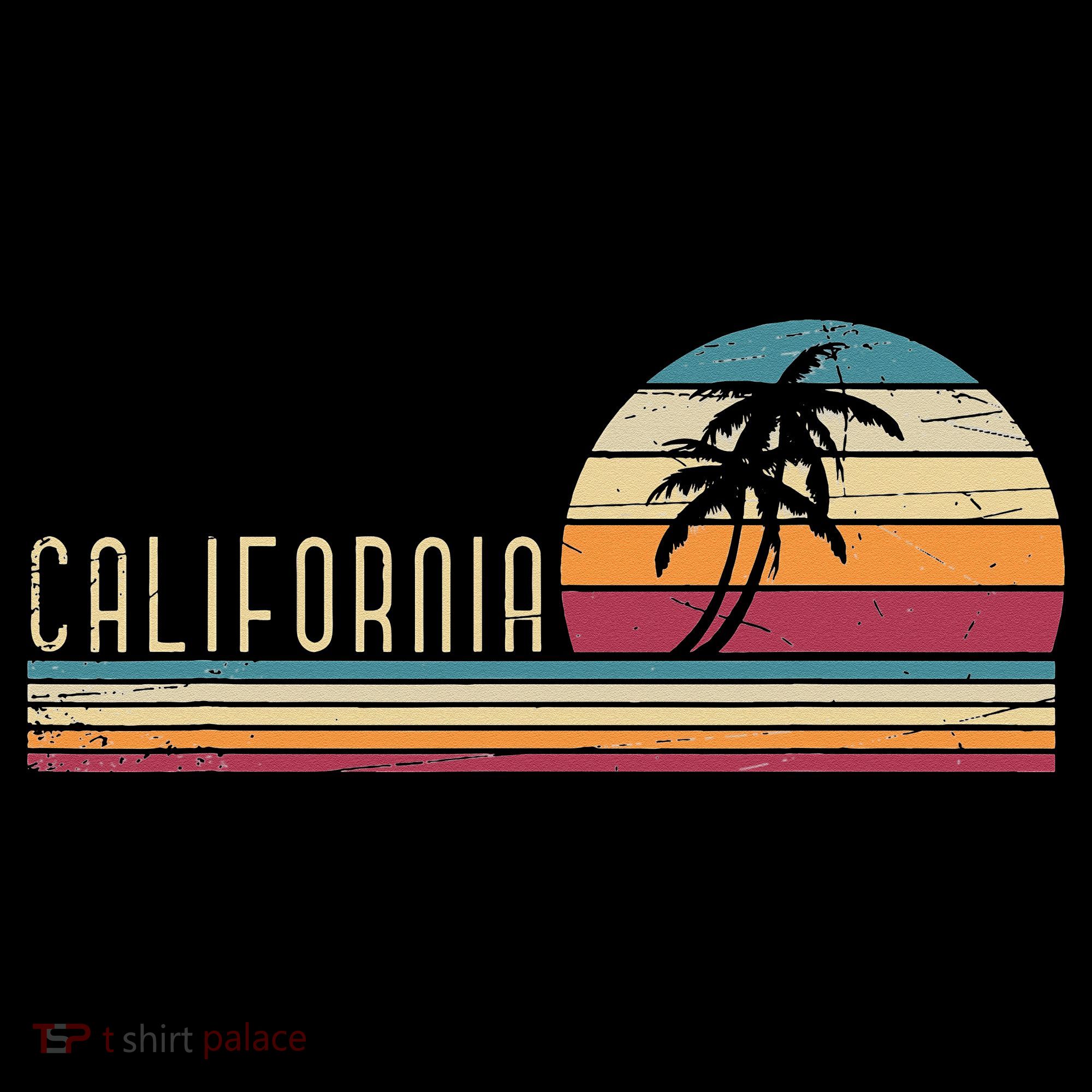 Cali Summer Vacation CA Palm Trees USA Retro California Women's Hoodie