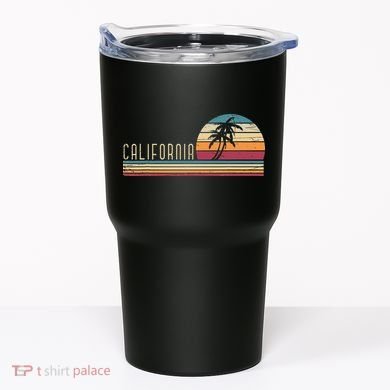 Cali Summer Vacation CA Palm Trees USA Retro California Tumbler