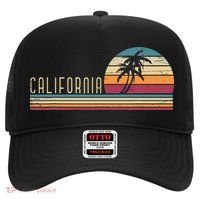 Cali Summer Vacation CA Palm Trees USA Retro California Hat thumb 0
