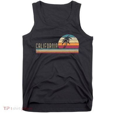 Cali Summer Vacation CA Palm Trees USA Retro California Tank Top