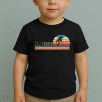 Cali Summer Vacation CA Palm Trees USA Retro California Toddler T-Shirt thumb 2