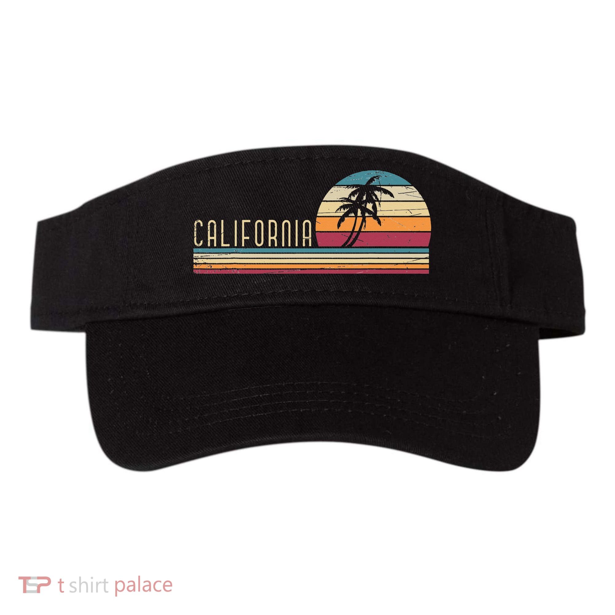 Cali Summer Vacation CA Palm Trees USA Retro California Visor