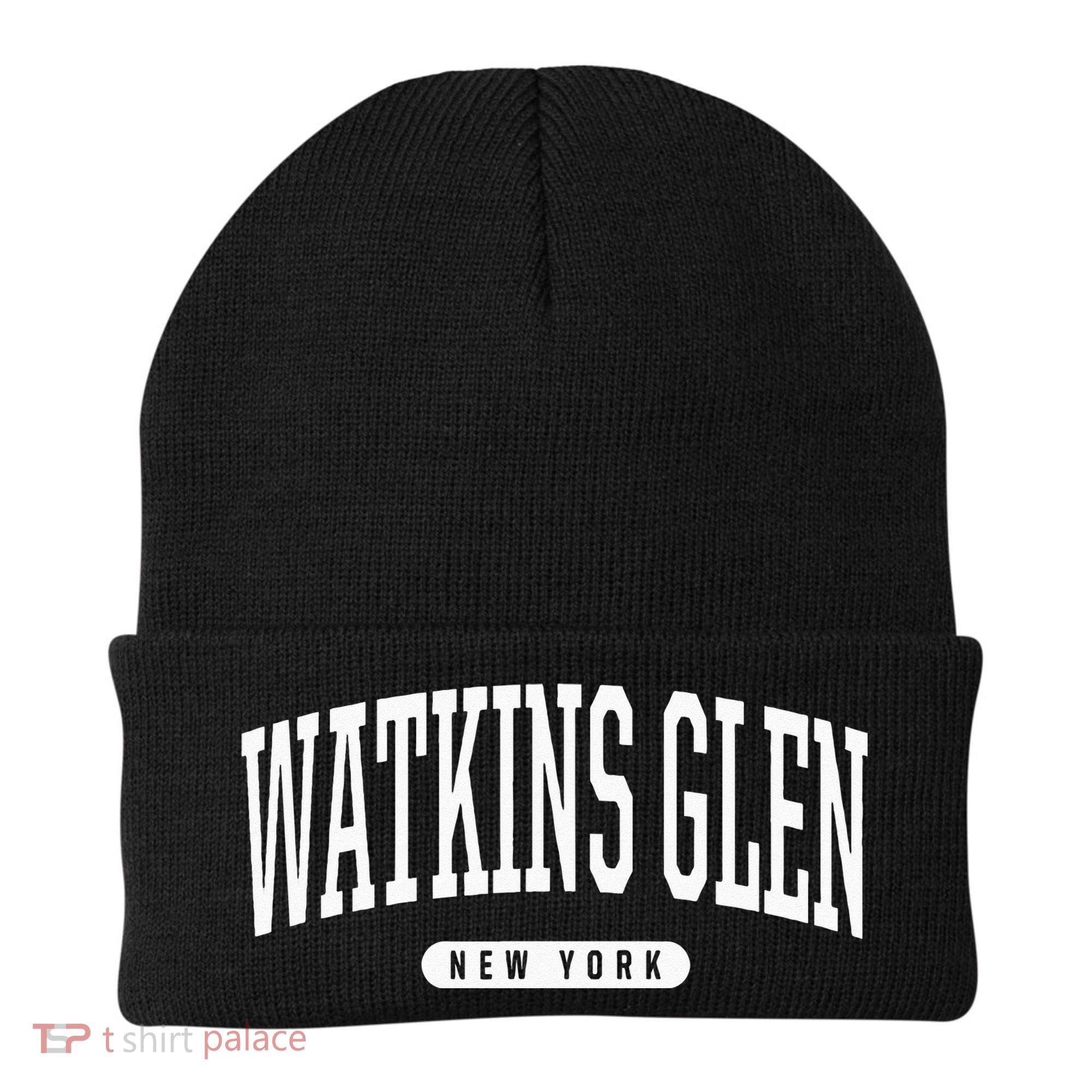 College Style Watkins Glen New York Souvenir Gift  Beanie
