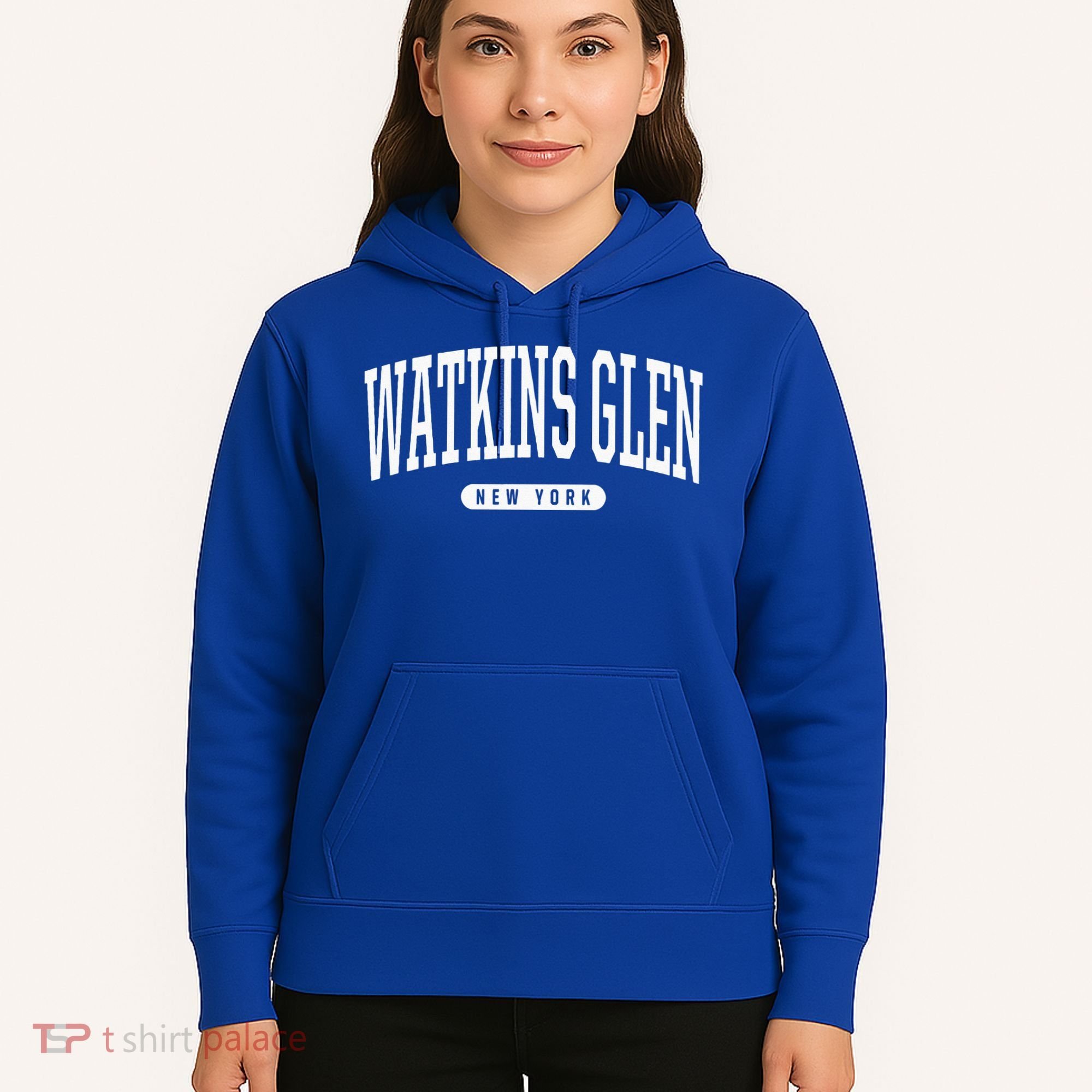 College Style Watkins Glen New York Souvenir Gift  Hoodie