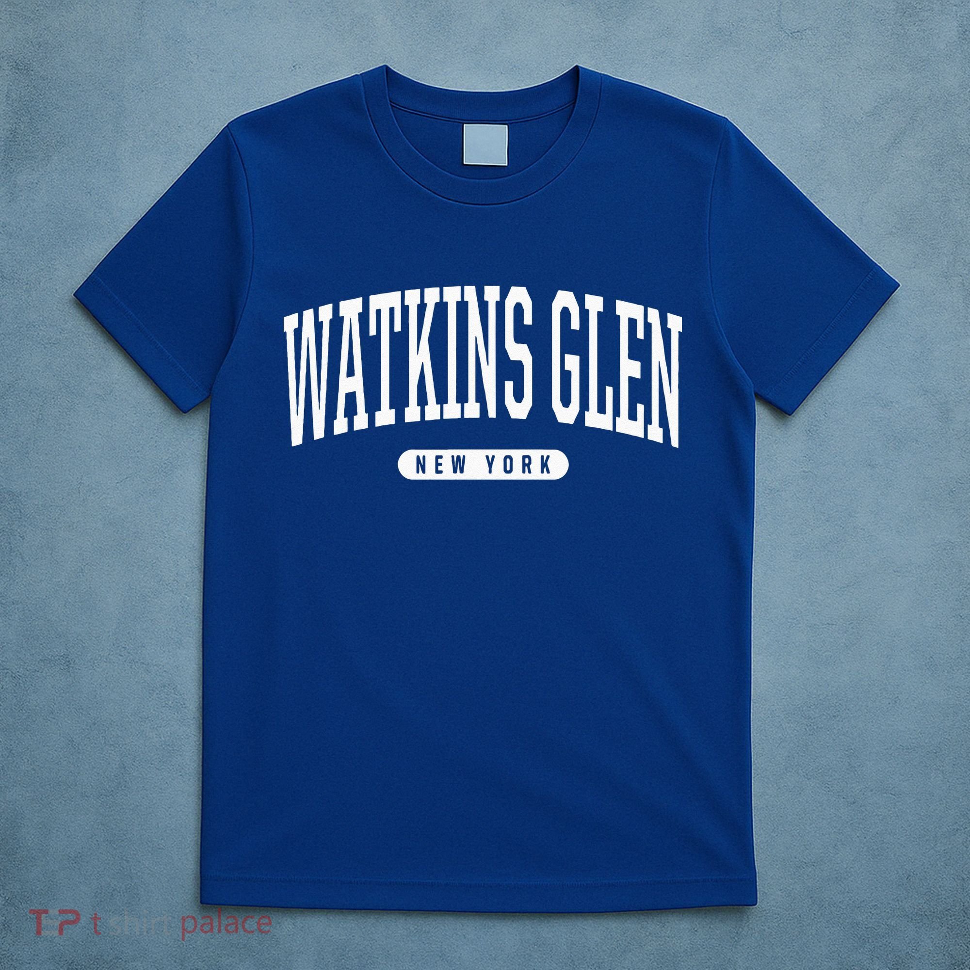 College Style Watkins Glen New York Souvenir Gift  T-Shirt