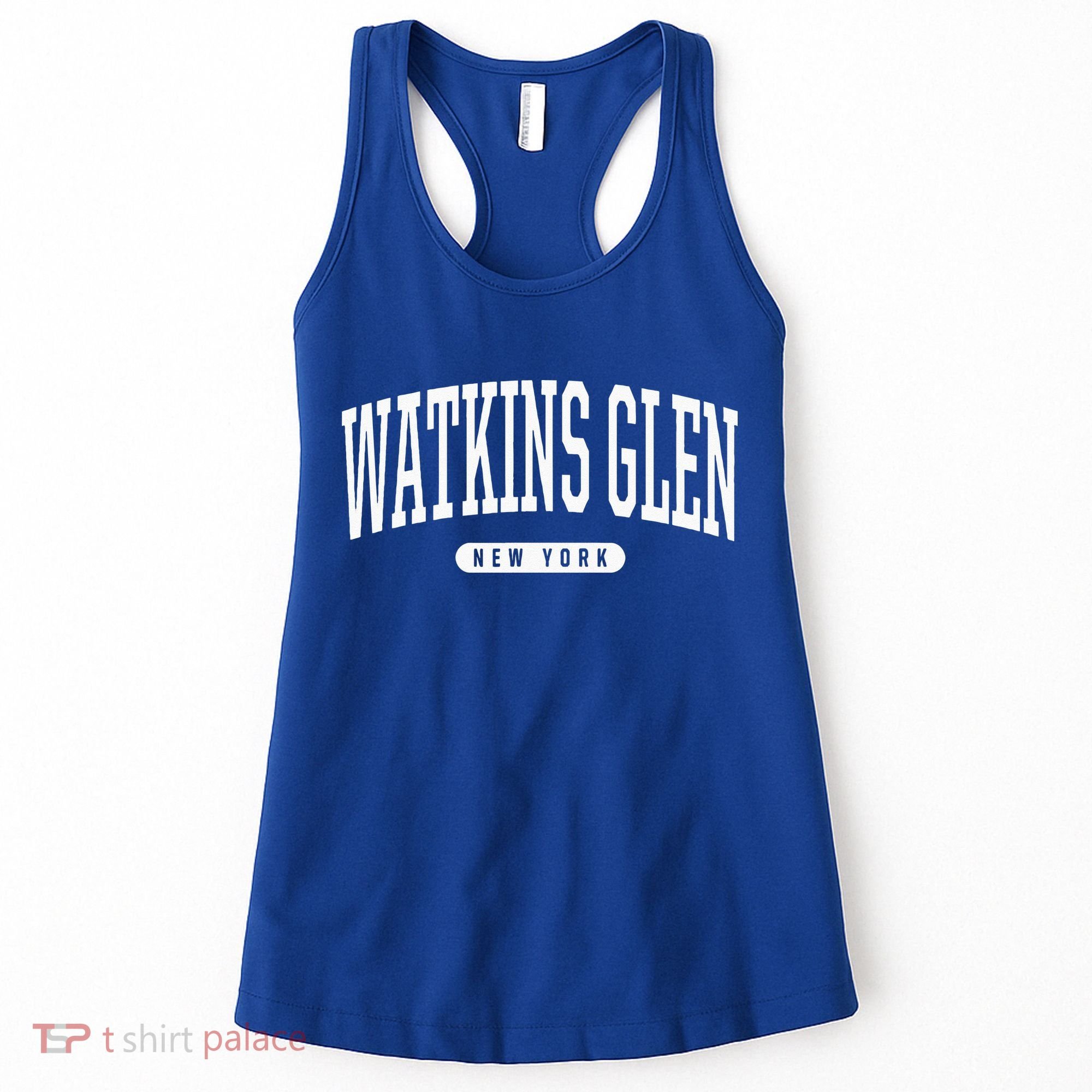 College Style Watkins Glen New York Souvenir Gift  Women's Tank Top