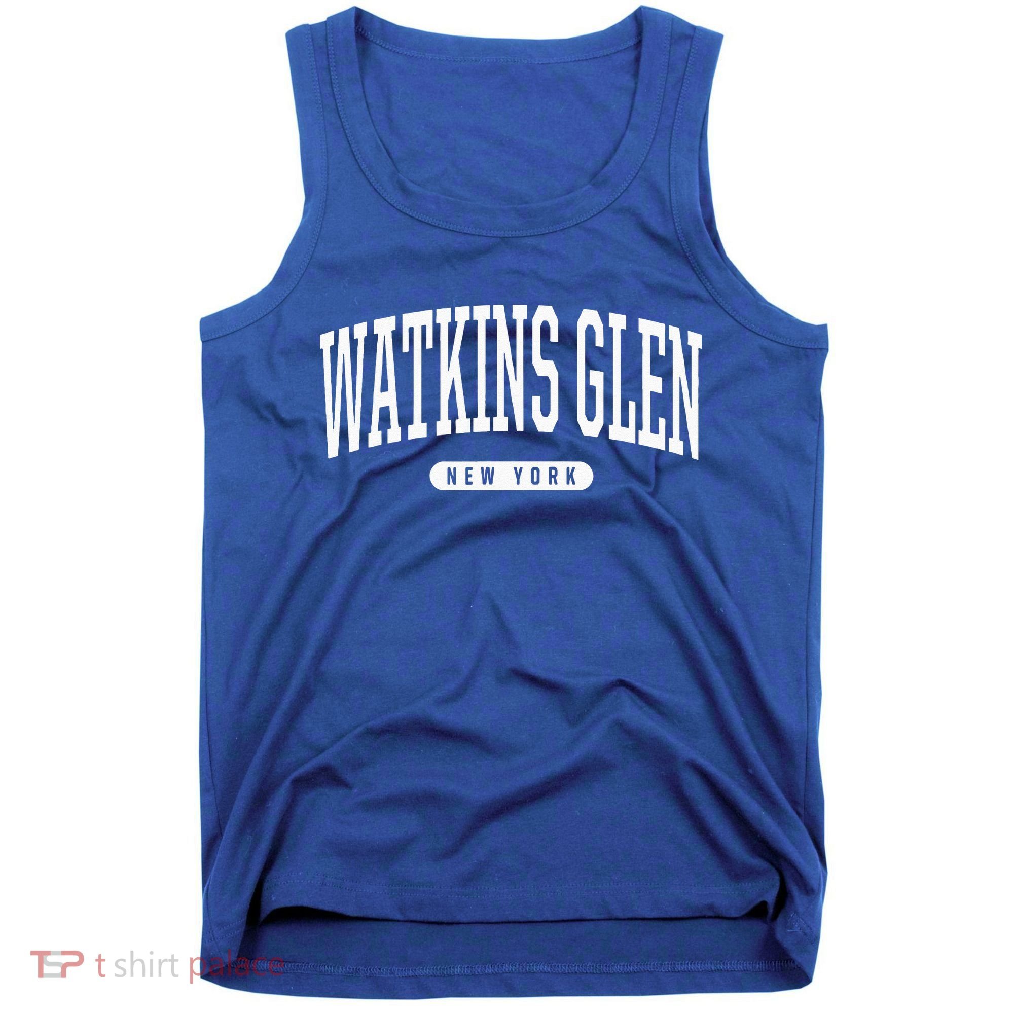 College Style Watkins Glen New York Souvenir Gift  Tank Top