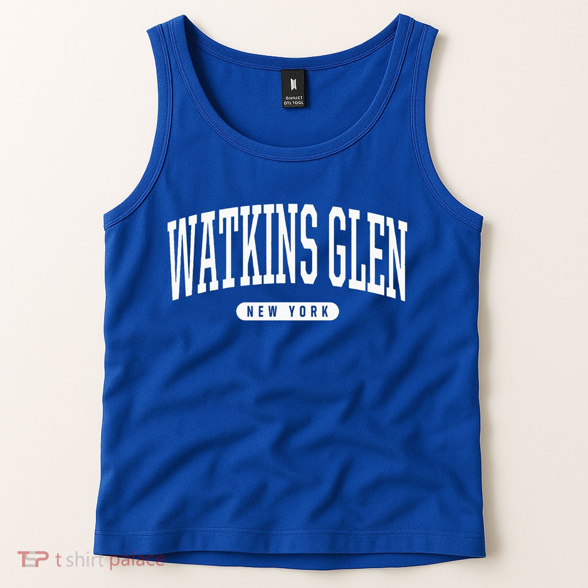 College Style Watkins Glen New York Souvenir Gift  Tank Top