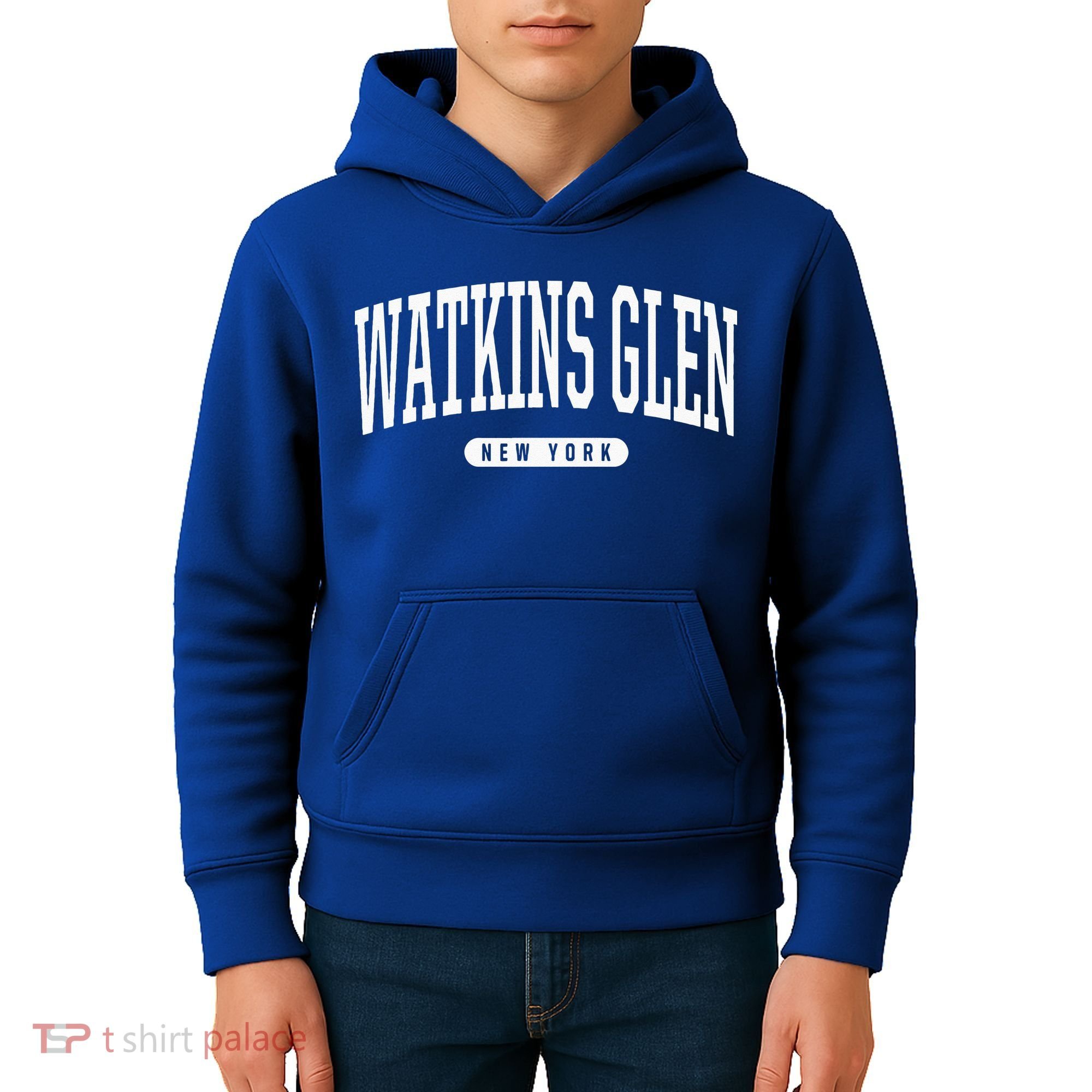 College Style Watkins Glen New York Souvenir Gift  Kids Hoodie