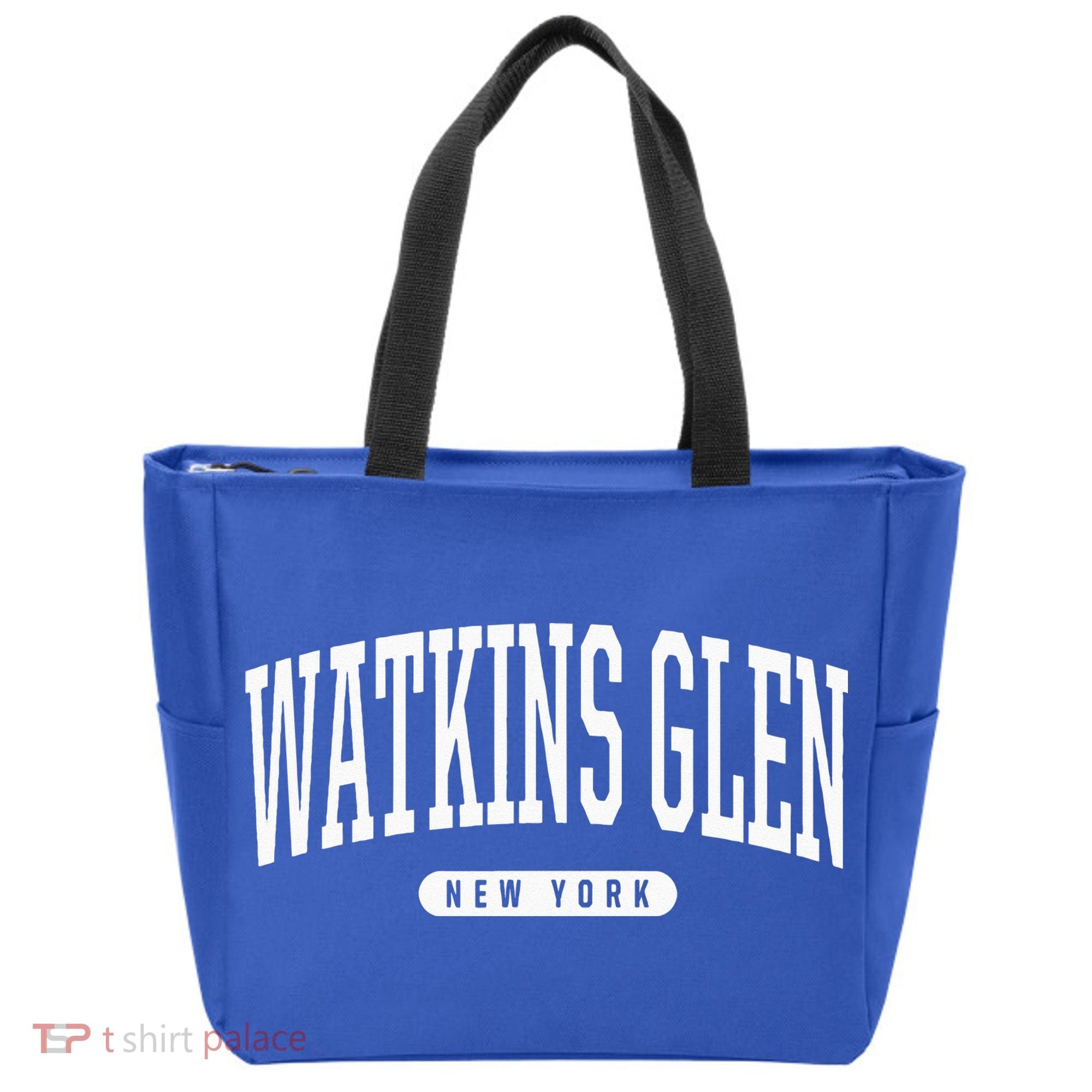 College Style Watkins Glen New York Souvenir Gift  Tote Bag