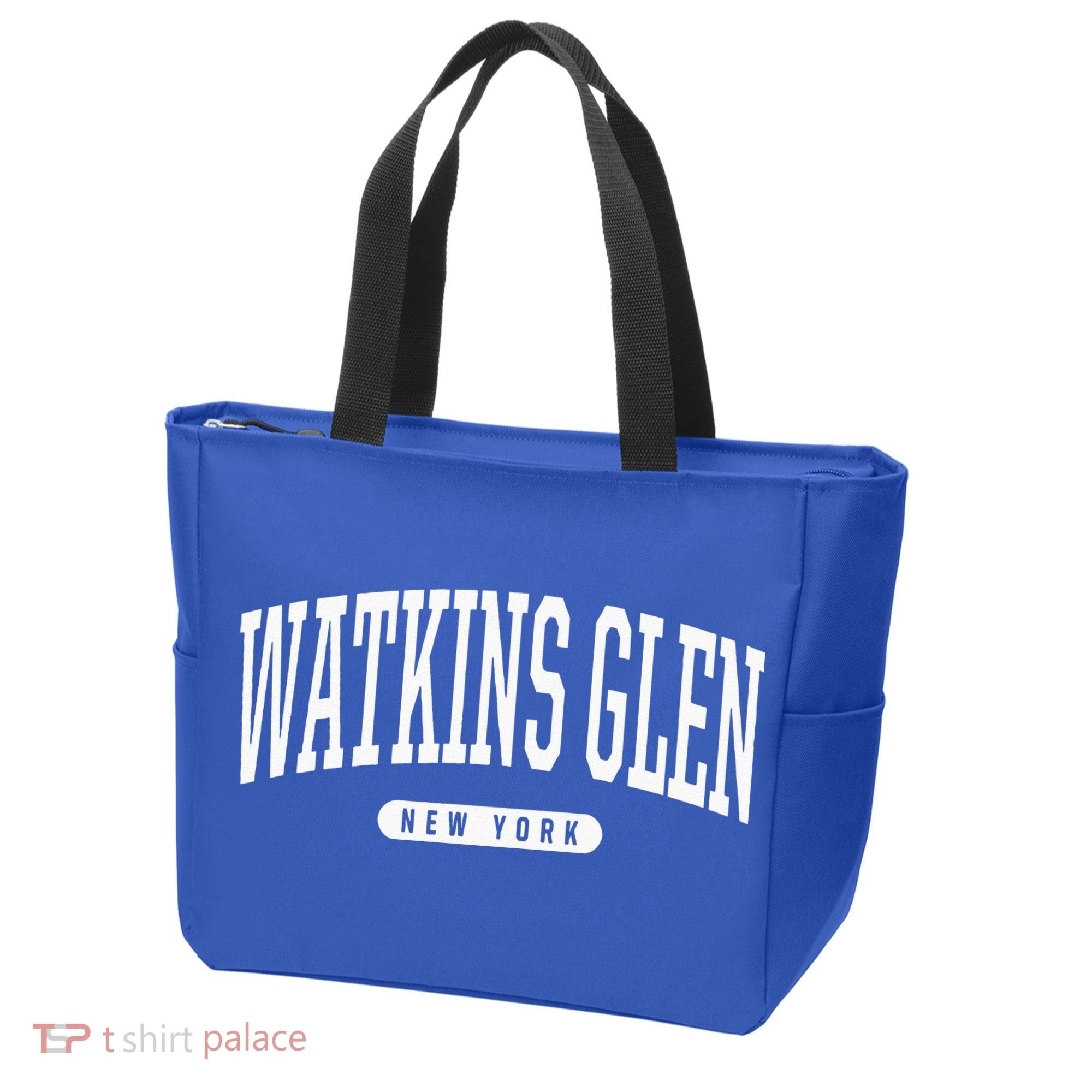 College Style Watkins Glen New York Souvenir Gift  Tote Bag