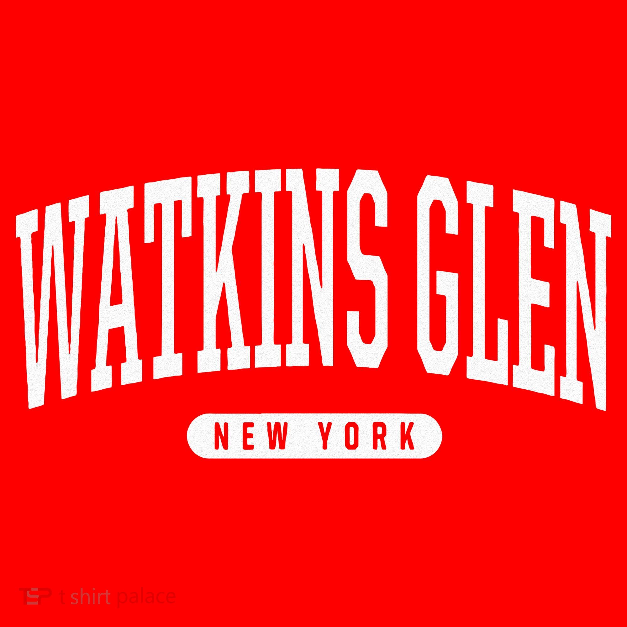 College Style Watkins Glen New York Souvenir Gift  Santa Hat
