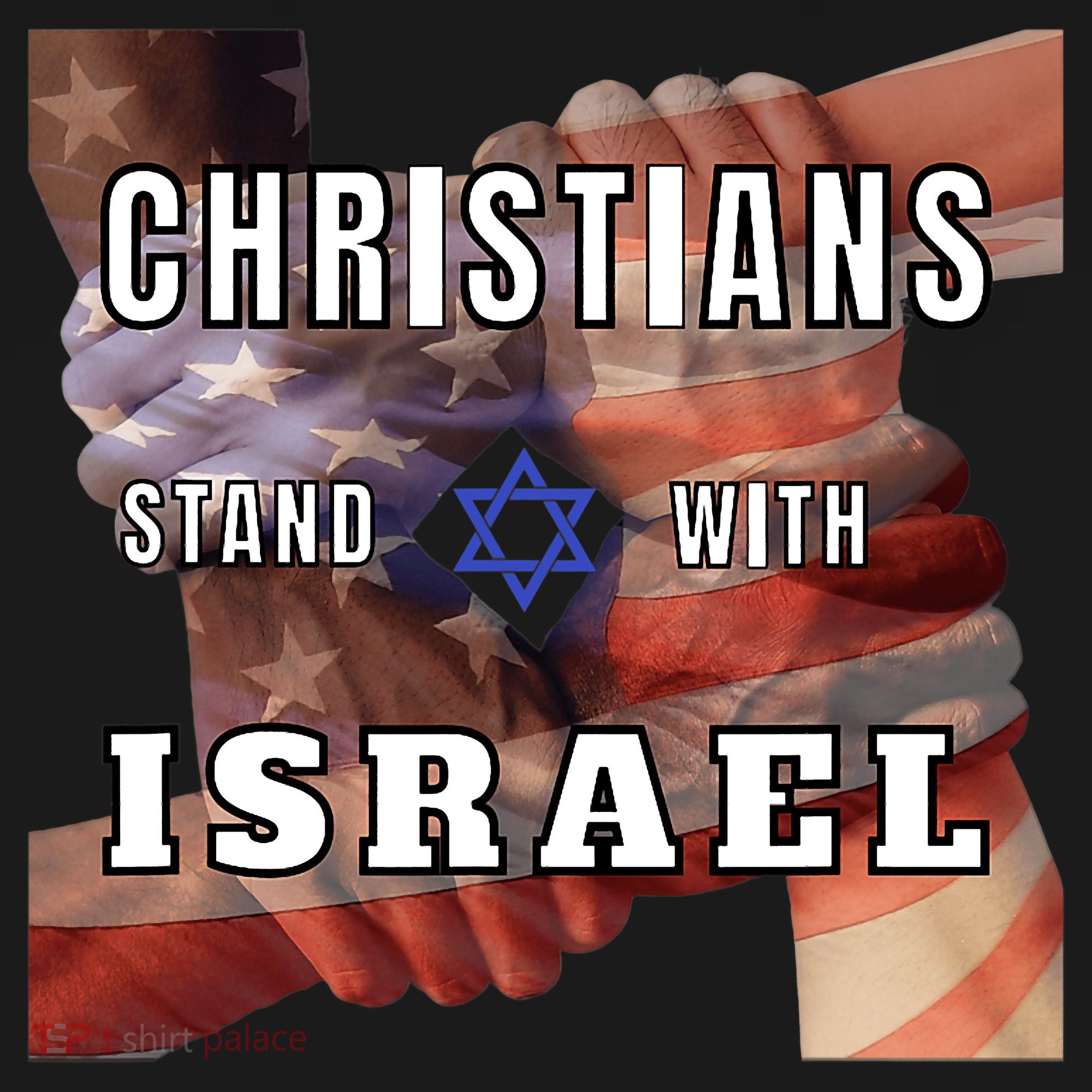 Christians Stand With Israel Amercan Flag Patriotic Backpack