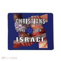 Christians Stand With Israel Amercan Flag Patriotic Mousepad thumb 0