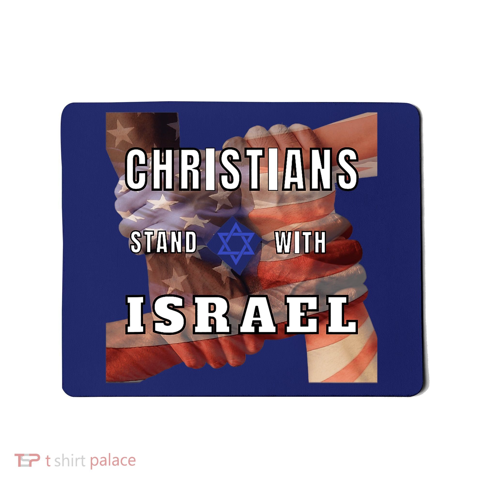 Christians Stand With Israel Amercan Flag Patriotic Mousepad