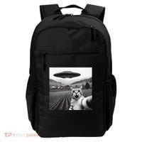 Cat Selfie With Alien Ufo Funny Cat Gifts Backpack thumb 0