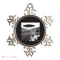 Cat Selfie With Alien Ufo Funny Cat Gifts Ornament thumb 0