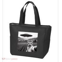 Cat Selfie With Alien Ufo Funny Cat Gifts Tote Bag thumb 3