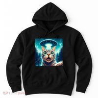 Cat Selfie With Ufo Cat Lover Meme Hoodie thumb 0