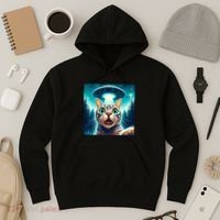 Cat Selfie With Ufo Cat Lover Meme Hoodie thumb 3