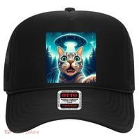 Cat Selfie With Ufo Cat Lover Meme Hat thumb 0