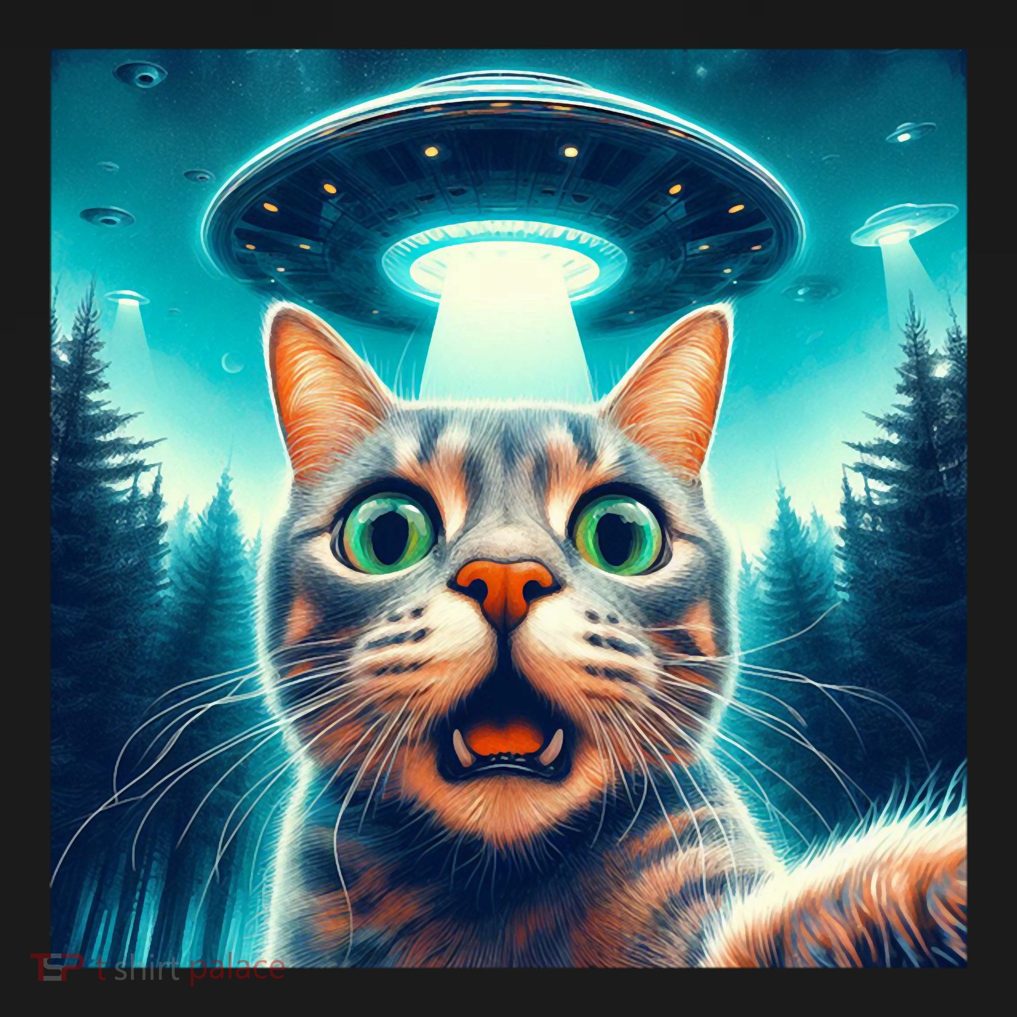 Cat Selfie With Ufo Cat Lover Meme Toddler Hoodie
