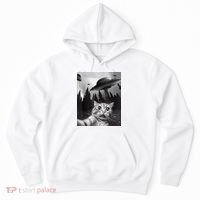 Cat Selfie With Alien UFO Funny Cat Lovers Spaceship Gift Hoodie thumb 0