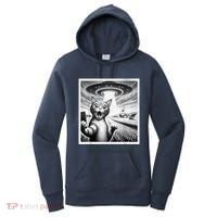 Cat Selfie With Alien Ufo Funny Cat For Women Women's Hoodie thumb 0