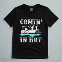 Comin In Hot Funny Pontoon Boat River Lake Boating Gift Idea T-Shirt thumb 5