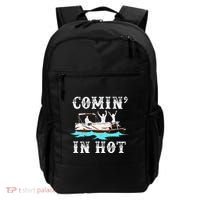 Comin In Hot Funny Pontoon Boat River Lake Boating Gift Idea Backpack thumb 0