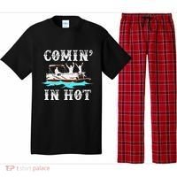 Comin In Hot Funny Pontoon Boat River Lake Boating Gift Idea Pajama Set thumb 0