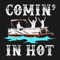 Comin In Hot Funny Pontoon Boat River Lake Boating Gift Idea Ornament thumb 1