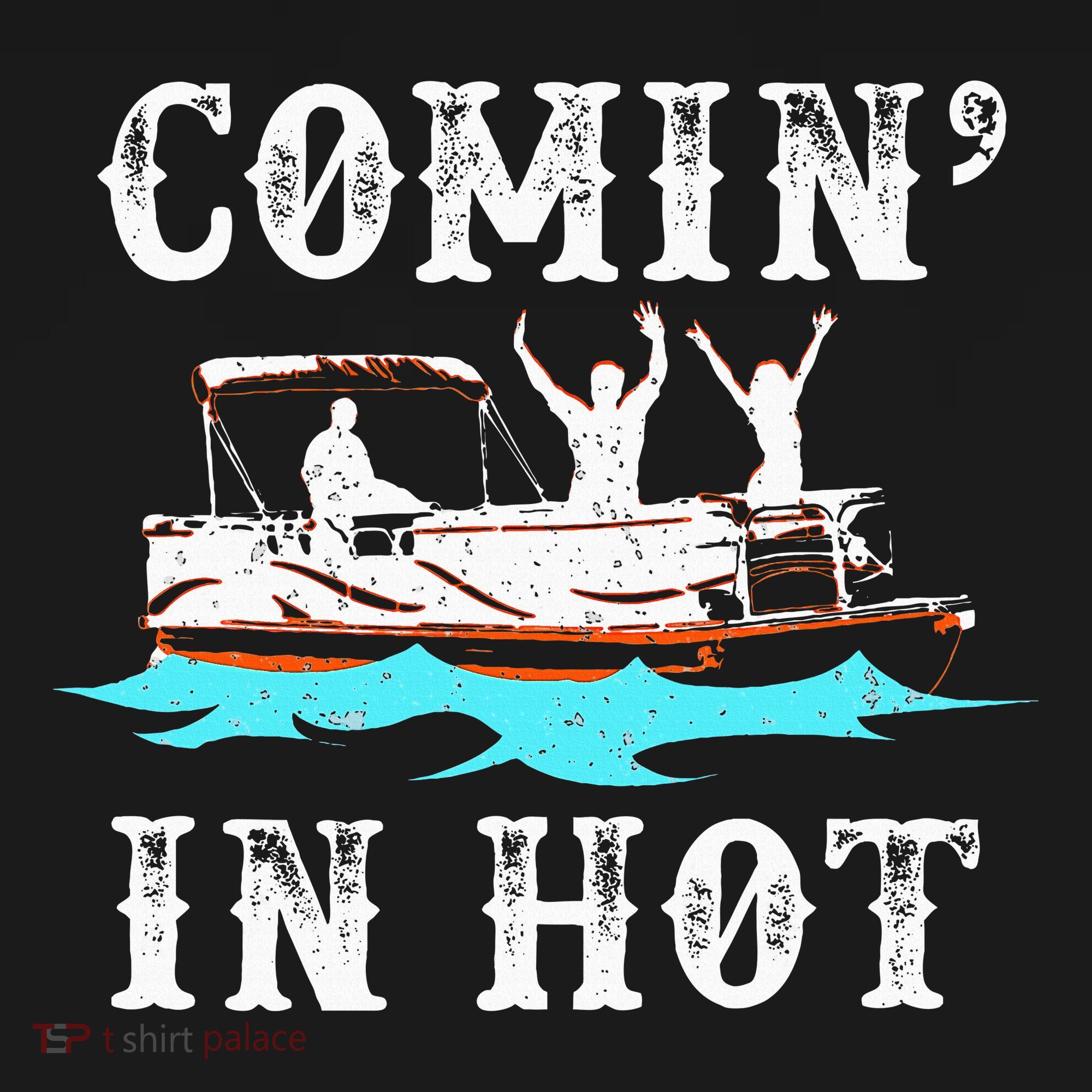 Comin In Hot Funny Pontoon Boat River Lake Boating Gift Idea Ornament