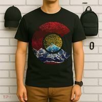 Colorado Shirts With Flag Themed Mountain T-Shirt thumb 6