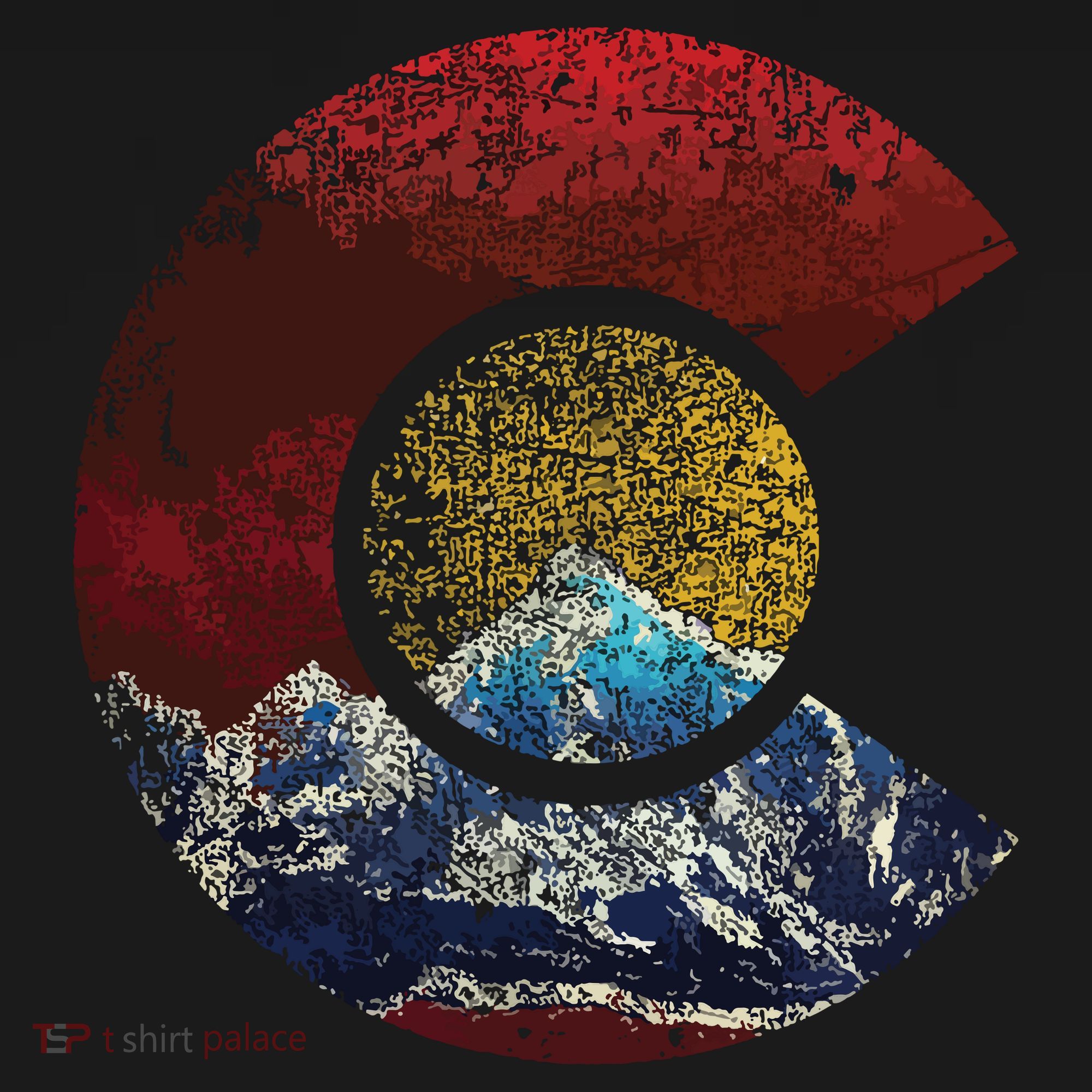 Colorado Shirts With Flag Themed Mountain T-Shirt