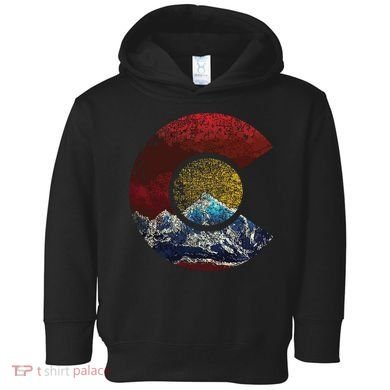 Colorado Shirts With Flag Themed Mountain Toddler Hoodie