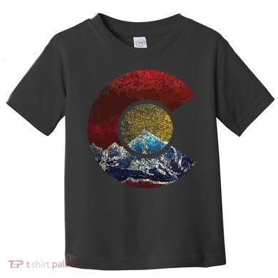 Colorado Shirts With Flag Themed Mountain Toddler T-Shirt