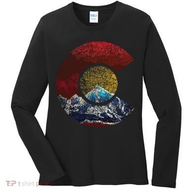 Colorado Shirts With Flag Themed Mountain Women's Long Sleeve Shirt