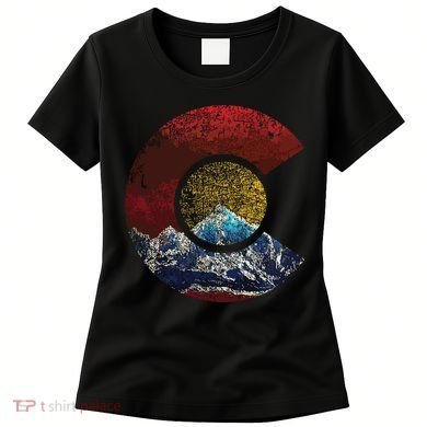 Colorado Shirts With Flag Themed Mountain Women's T-Shirt